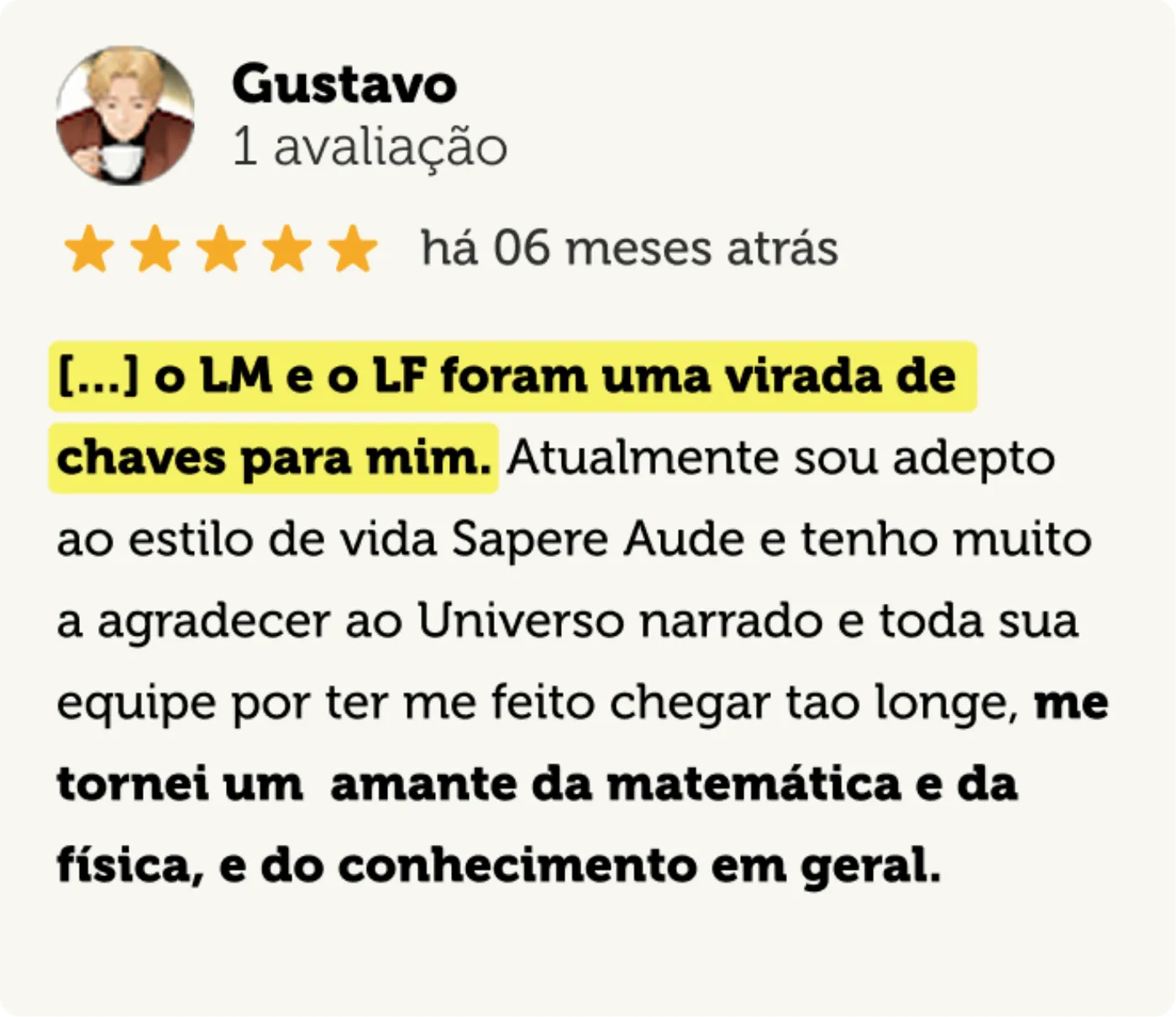 Avaliação no Google - print