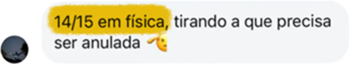 Print de conversa no Instagram