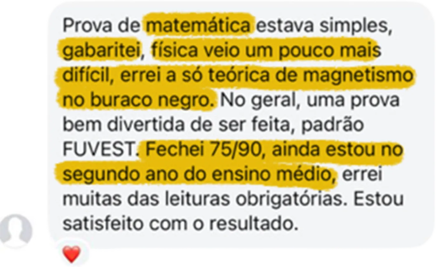 Print de conversa no Instagram