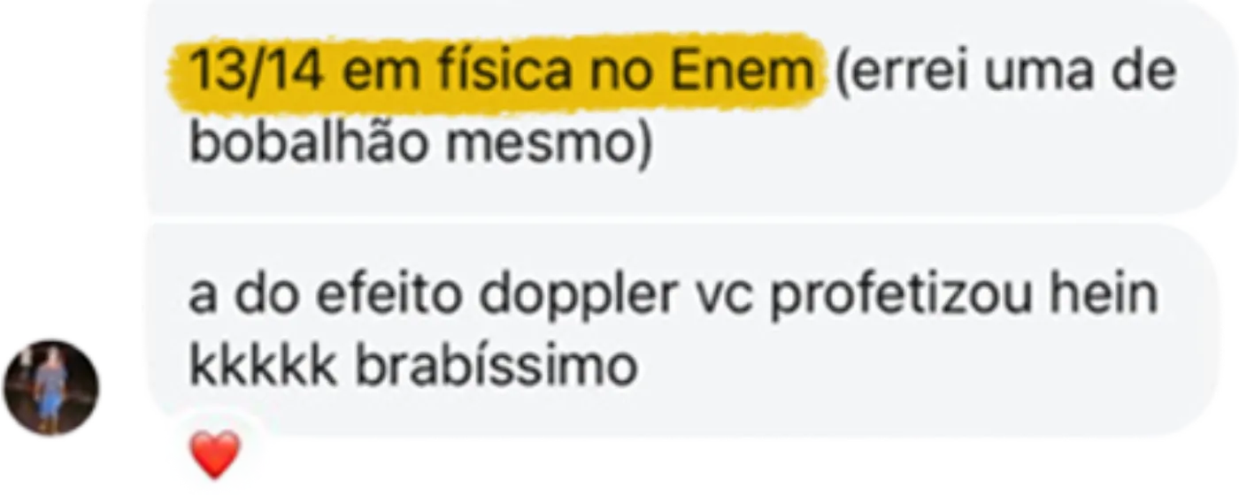 Print de conversa no Instagram