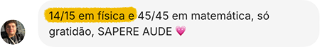Print de conversa no Instagram