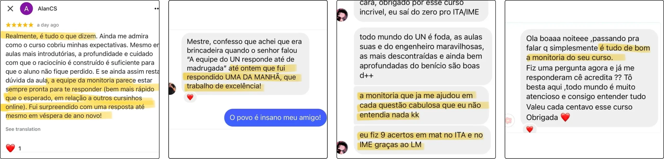 Depoimentos