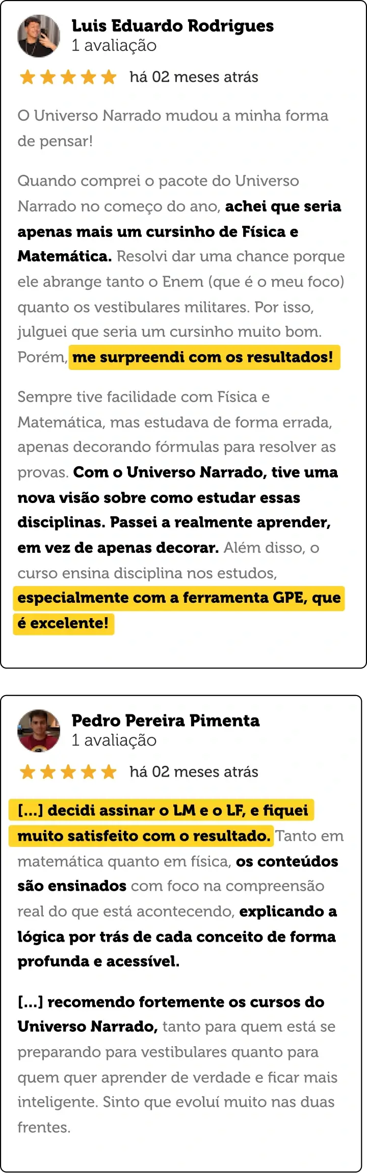 Depoimentos Parte 3