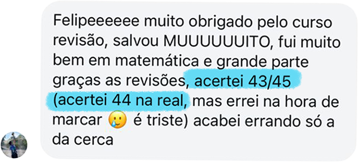 Print de conversa no Instagram