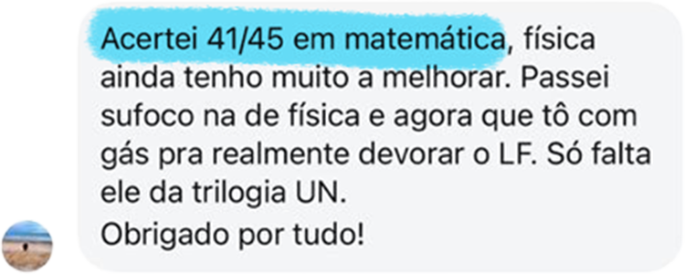 Print de conversa no Instagram