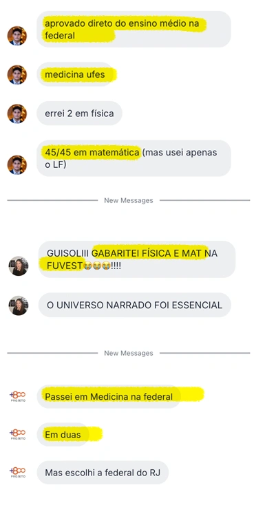 Depoimento de estudante do Universo Narrado